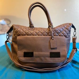 Steve Madden taupe weekender bag